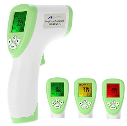Non Contact Infrared Forehead Thermometer Medical Use With 3 Colors Back Light